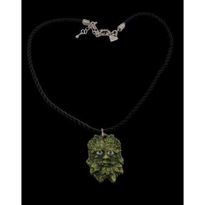 Vintage Cookie Lee Witchy Greenman Pendant Necklace