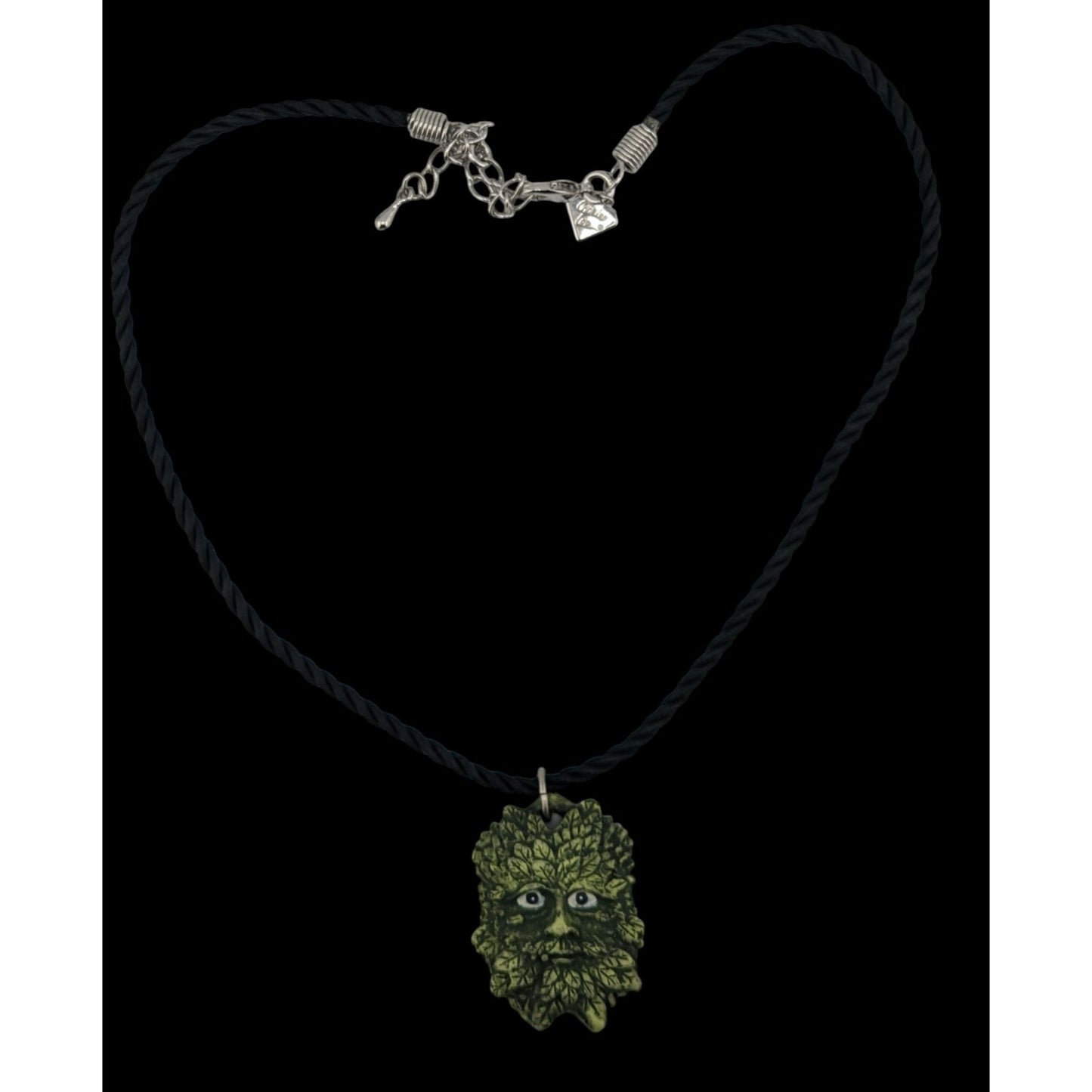 Vintage Cookie Lee Witchy Greenman Pendant Necklace
