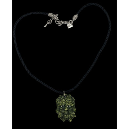 Vintage Cookie Lee Witchy Greenman Pendant Necklace