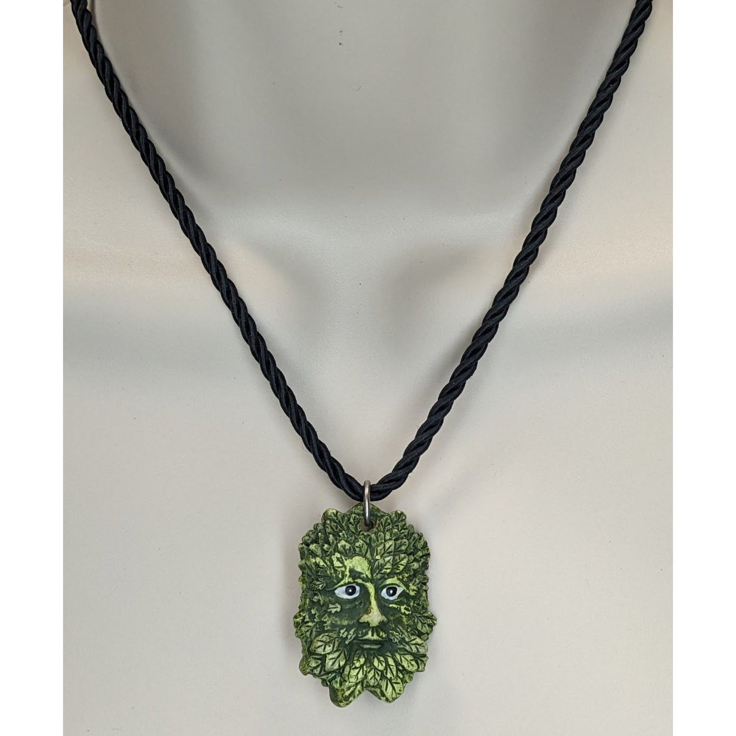 Vintage Cookie Lee Witchy Greenman Pendant Necklace