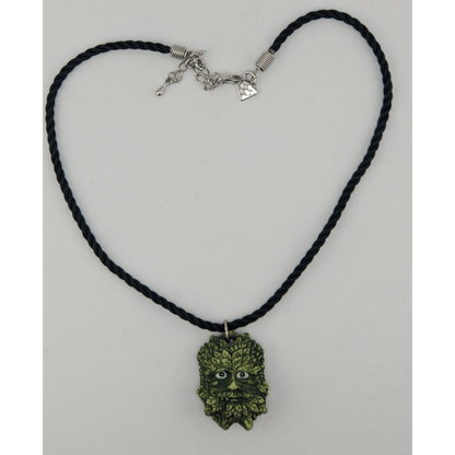 Vintage Cookie Lee Witchy Greenman Pendant Necklace