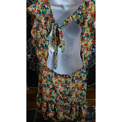 Bloom Chic Floral Open Back Dress Size 14 US