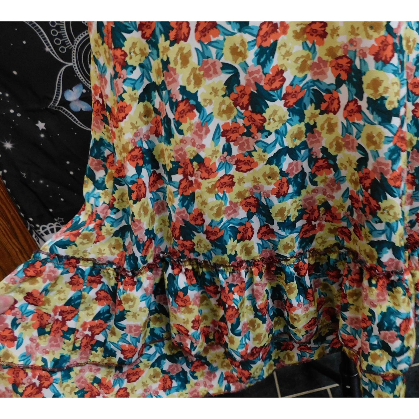 Bloom Chic Floral Open Back Dress Size 14 US