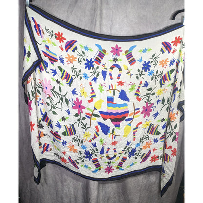 Texas-Themed Lightweight Scarf With Vibrant Floral & Animal Prints 73" x 40" By Spiritsnob