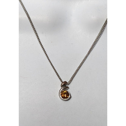 Annaleece by DeVries Topaz Swarovski November Birthday Pendant Necklace