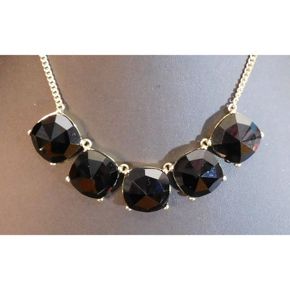 The Limited Corporate Goth Black And Gold Tone Statement Necklace