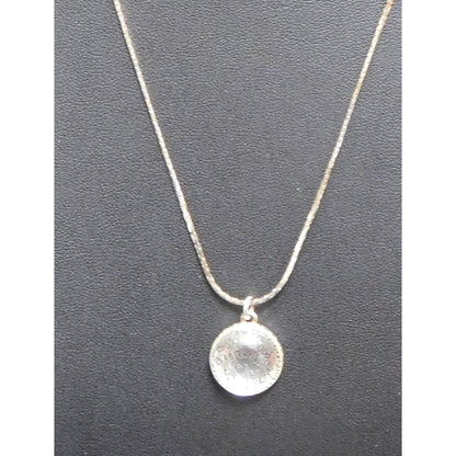 Always Sisters Always Friends Domed Silver Tone Pendant Necklace