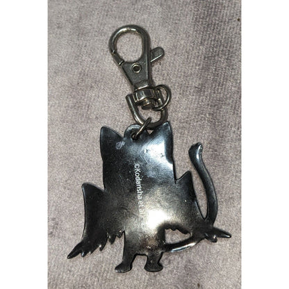 Fairy Tail Anime Happy Blue PVC Winged Cat Keychain 3 Inch Preowned