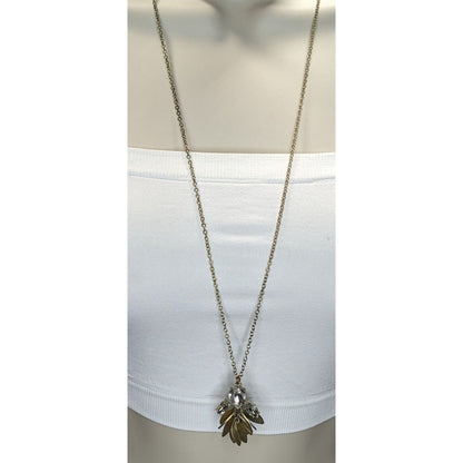 J.Crew Crystal & Gold-Tone Pendant Necklace