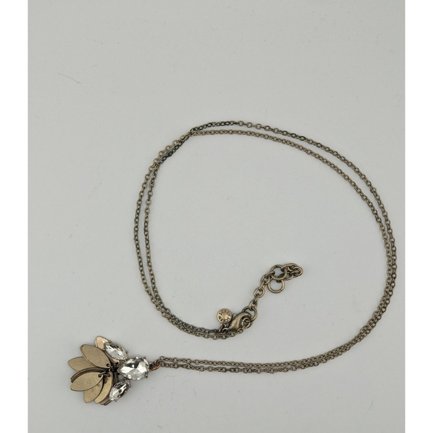 J.Crew Crystal & Gold-Tone Pendant Necklace