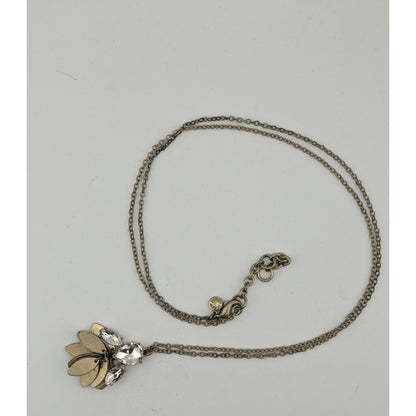 J.Crew Crystal & Gold-Tone Pendant Necklace