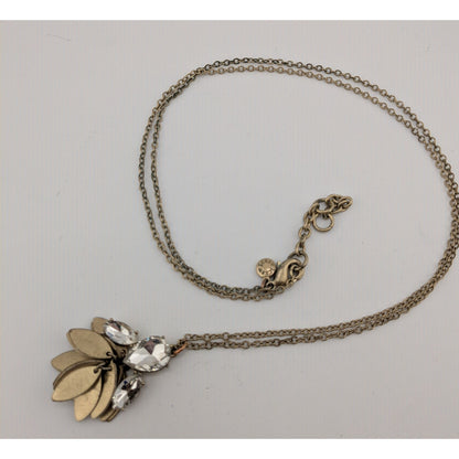 J.Crew Crystal & Gold-Tone Pendant Necklace