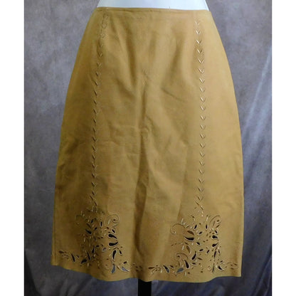 Vintage Carlisle Embroidered Leather Skirt