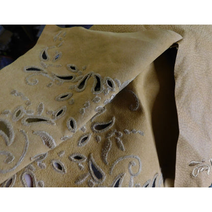 Vintage Carlisle Embroidered Leather Skirt