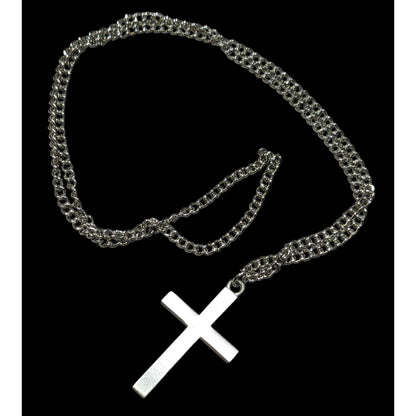 Modern Religious Cross Pendant Stainless Steel Necklace