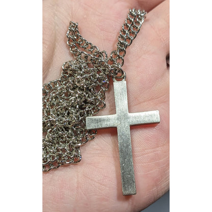 Modern Religious Cross Pendant Stainless Steel Necklace