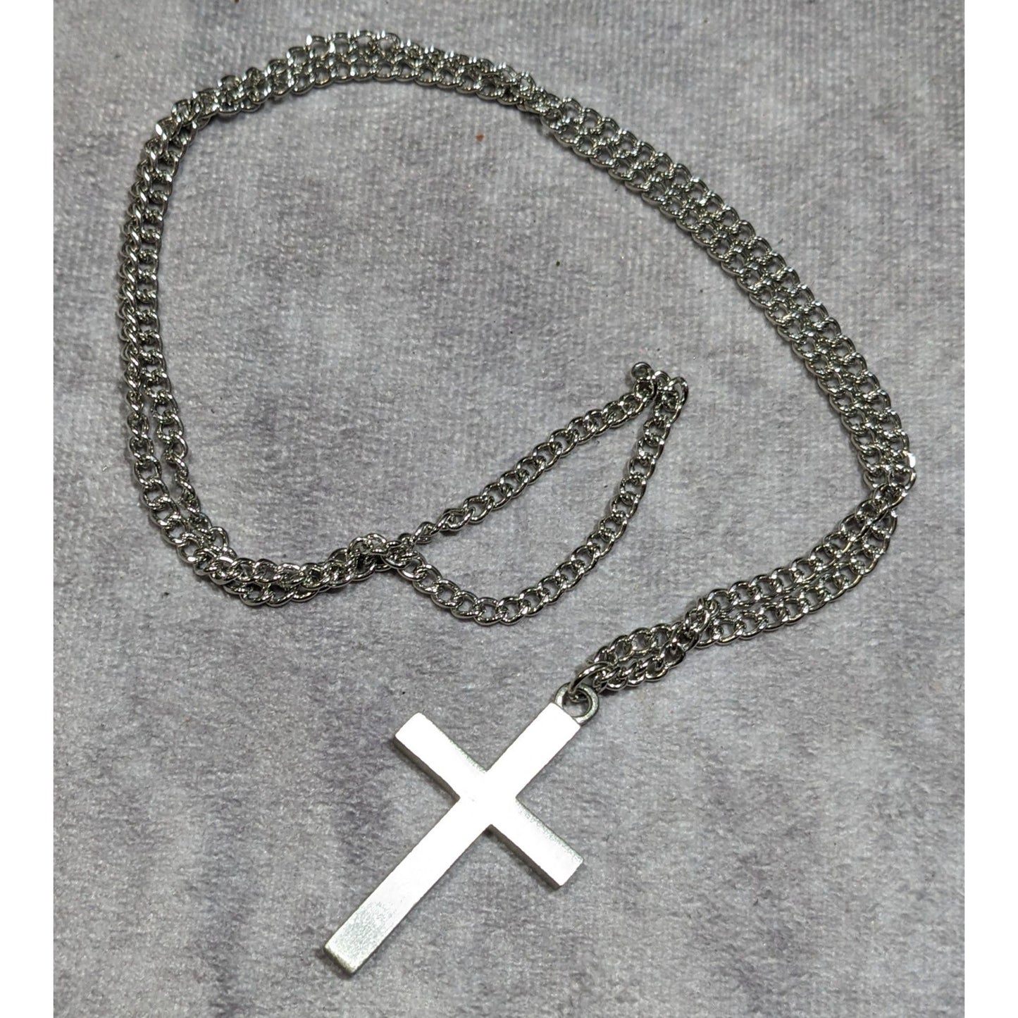 Modern Religious Cross Pendant Stainless Steel Necklace