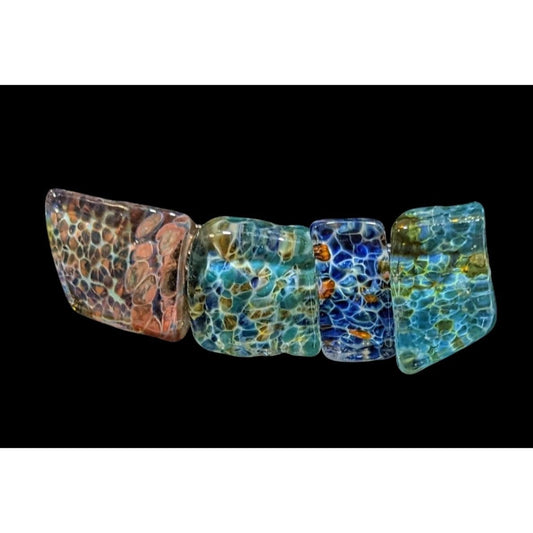 Handmade Fused Glass Underwater Theme Brooch