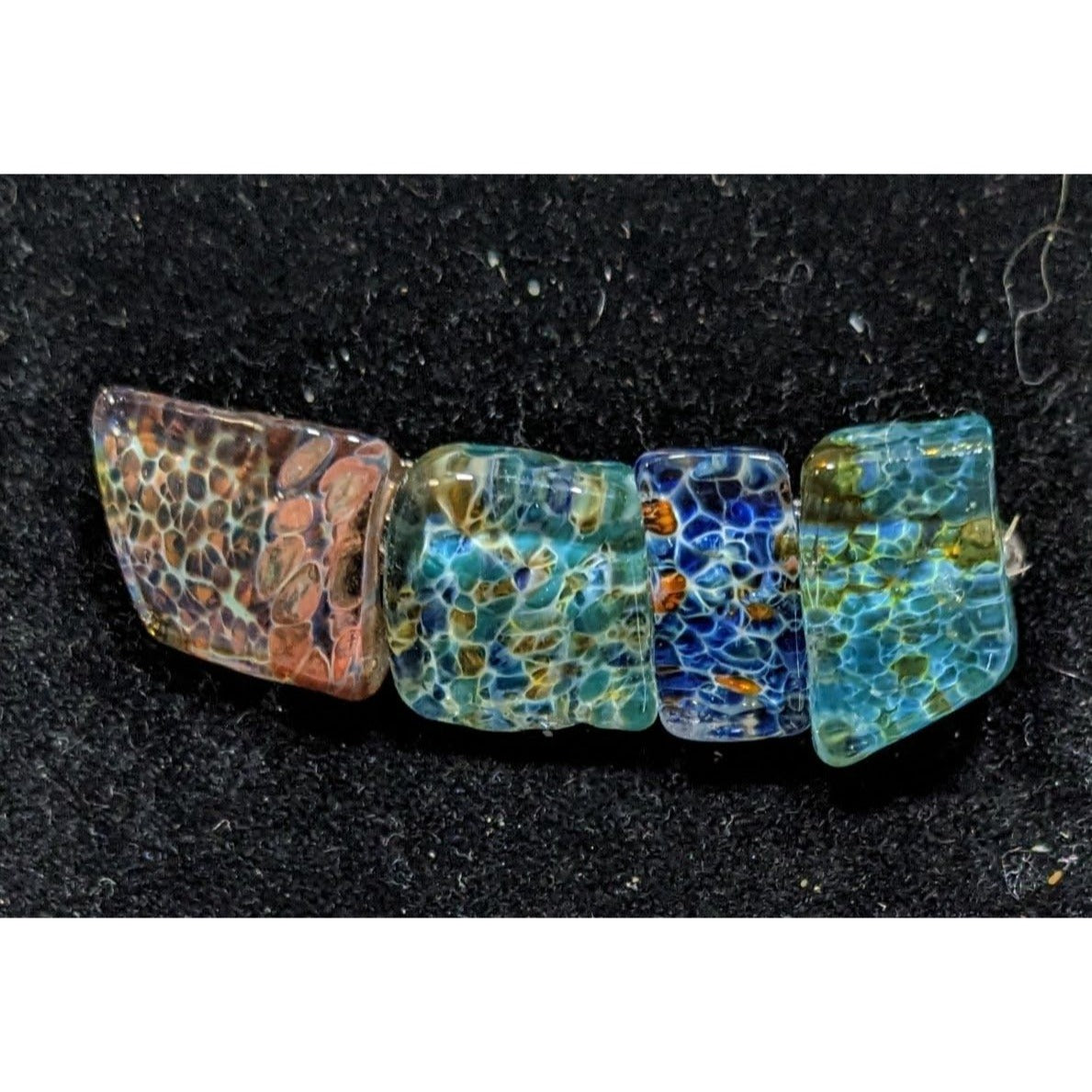 Handmade Fused Glass Underwater Theme Brooch