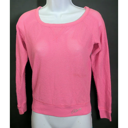 Aero Y2K Pink Mesh Top