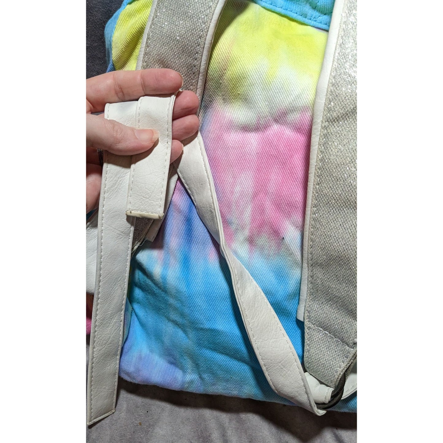 Candies Rainbow Tie Dye Glitter Strap Backpack