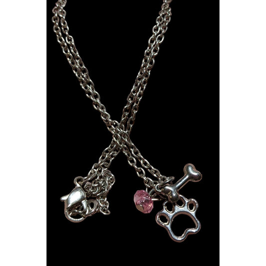 Dog Paw Charm Necklace