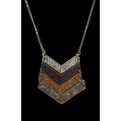 Metallic Chevon Necklace