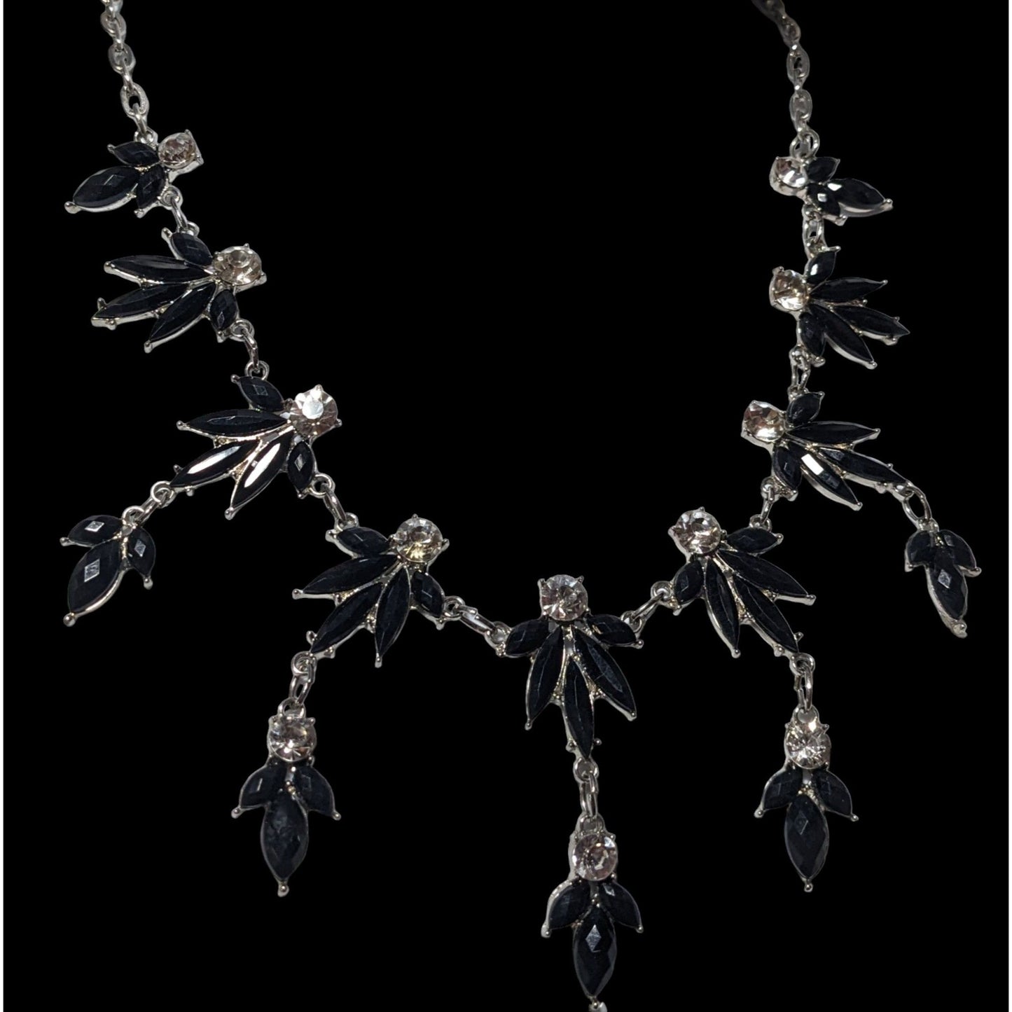 Charming Charlie Gothic Gemmed Fringe Necklace