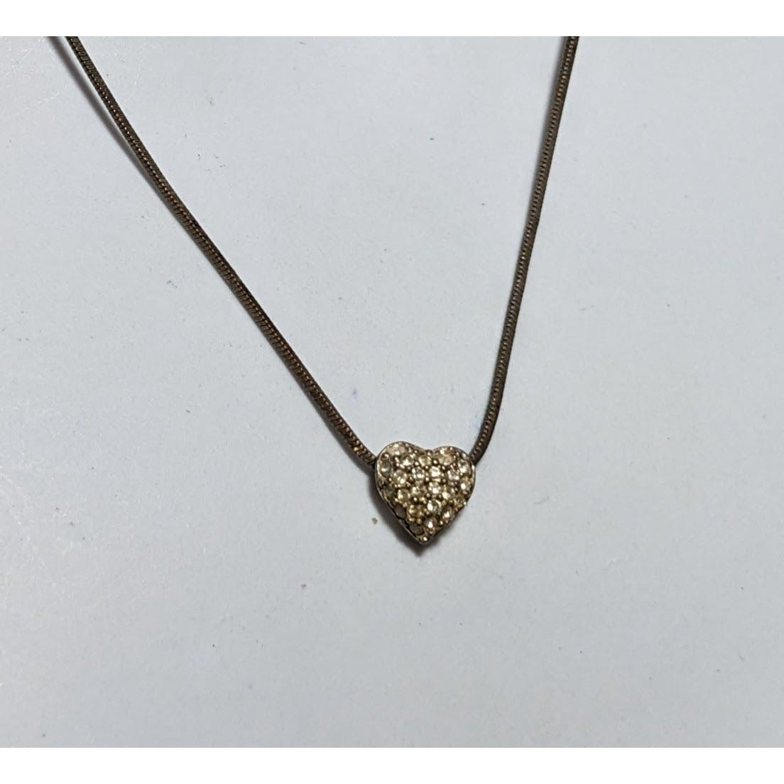 Premier Designs Minimalist Rhinestone Heart Necklace