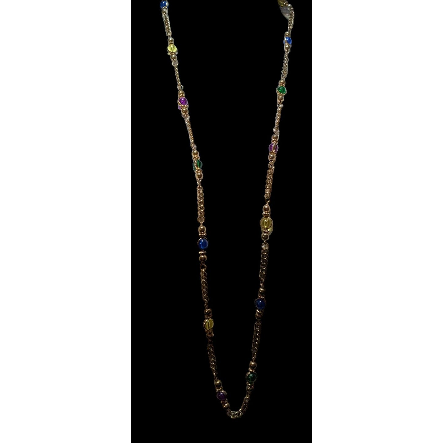 Regal Rainbow Gold Chain Necklace
