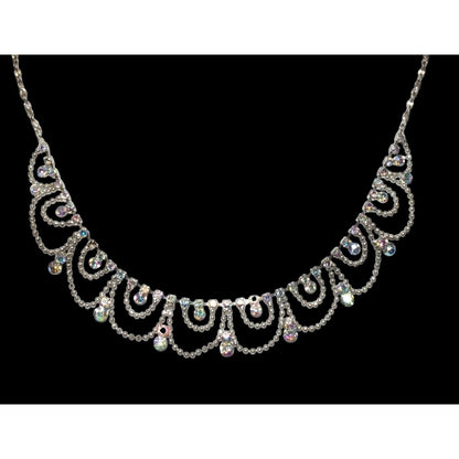 Glam Princess Rhinestone Chandelier Necklace