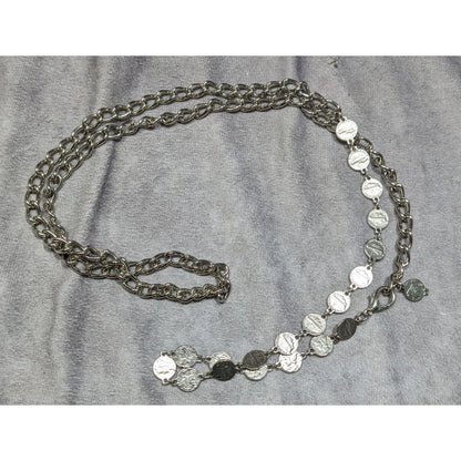 Vintage Replica Mercury Dime Charm And Chain Adjustable Belt