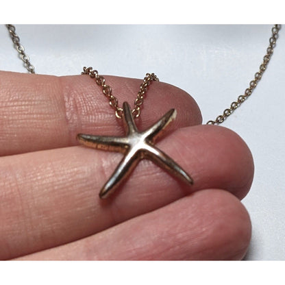 Minimalist Silver Starfish Pendant Necklace