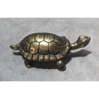 Vintage Honeck Brass Turtle Figurine