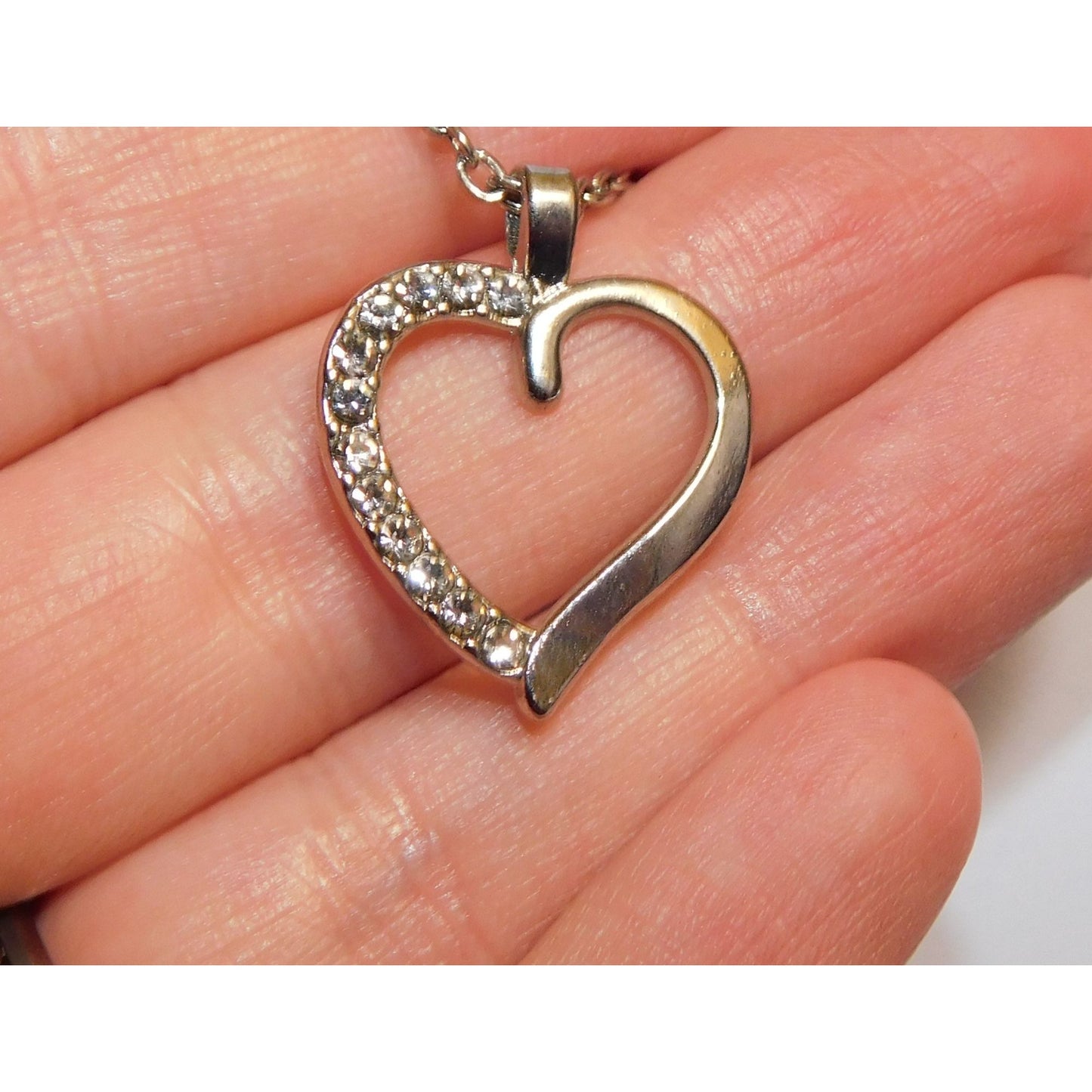 Rhinestone Heart Necklace