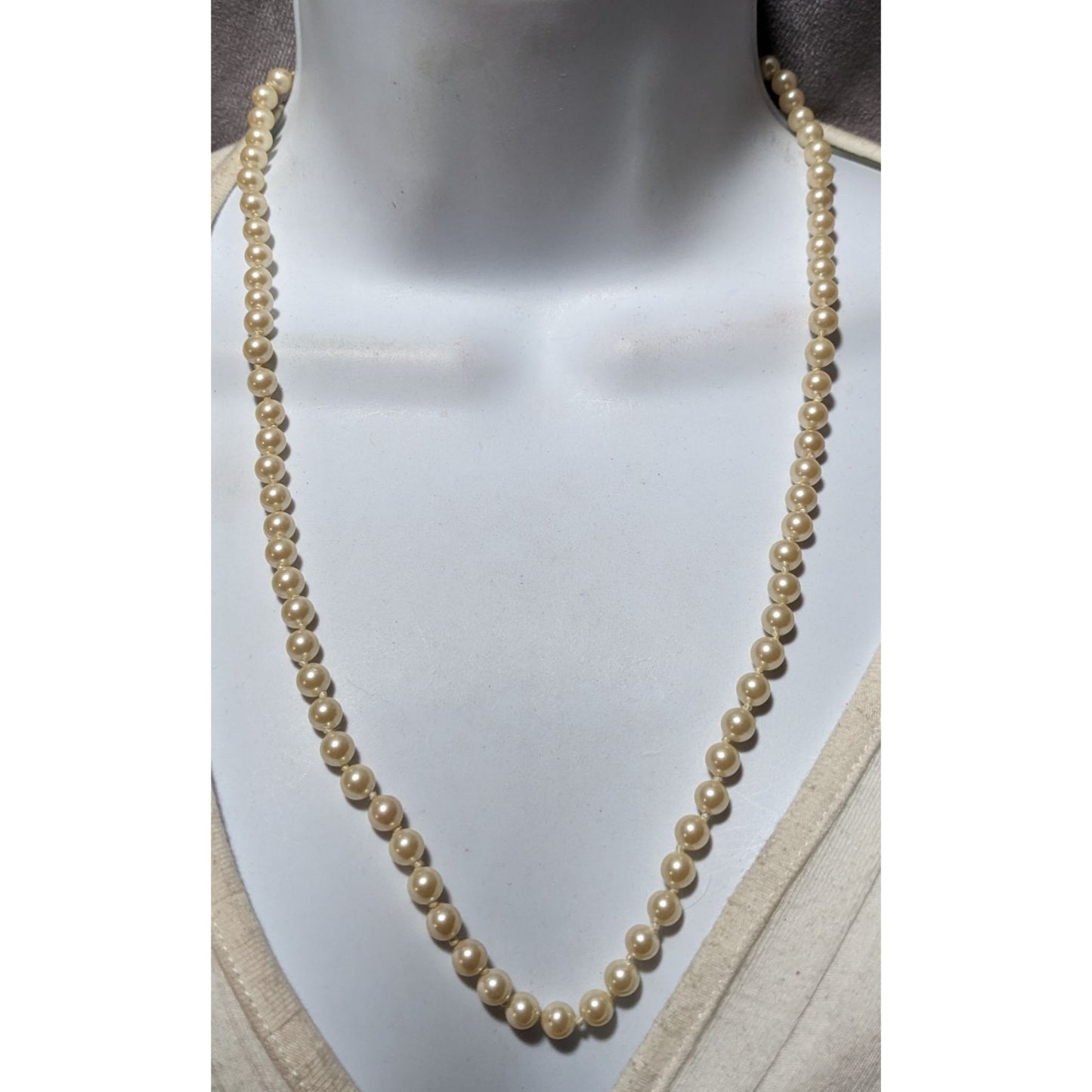 Vintage Glam Monet Beaded Faux Pearl Necklace