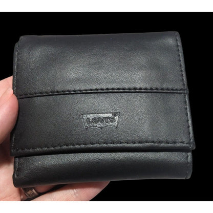 Levi's Black Trifold Leather Wallet