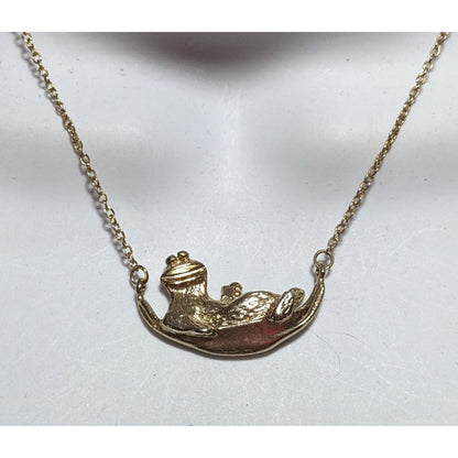 Gold Muppets Cookie Monster Necklace