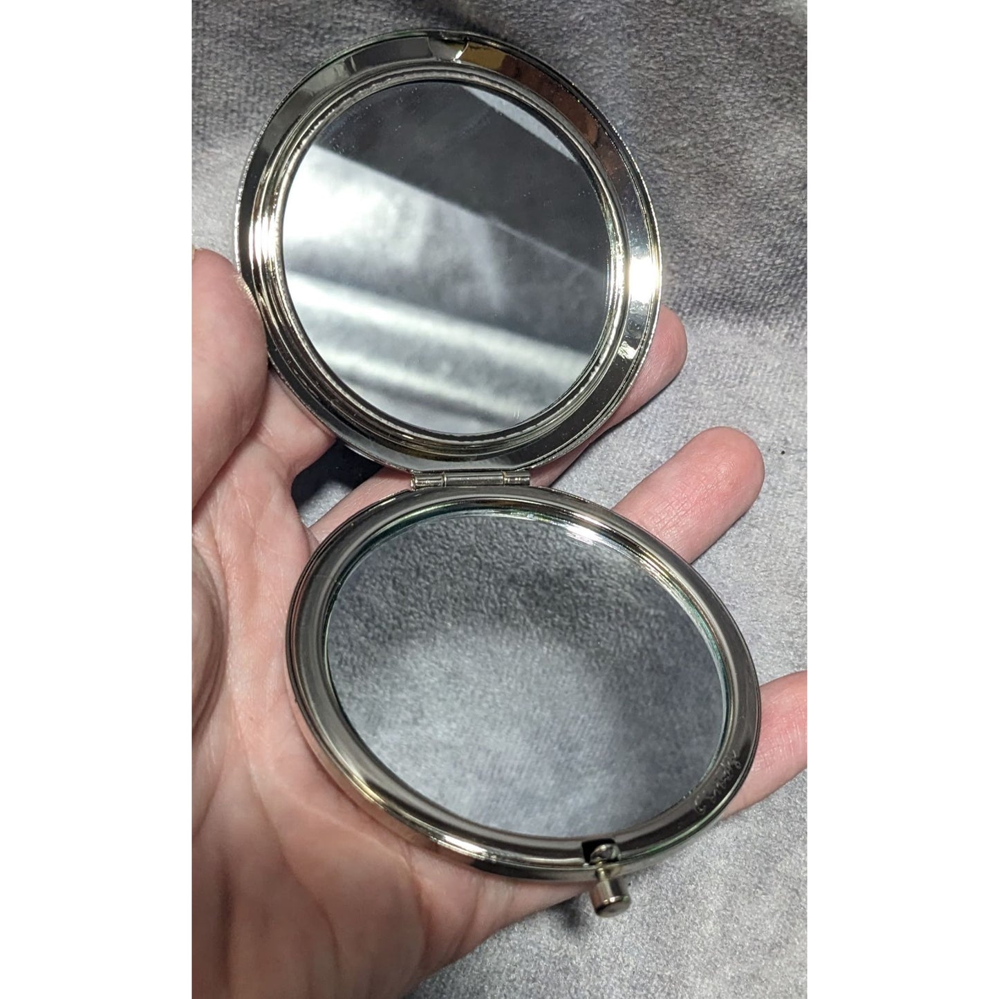 Vintage Cindy Russian Couple Double Compact Mirror