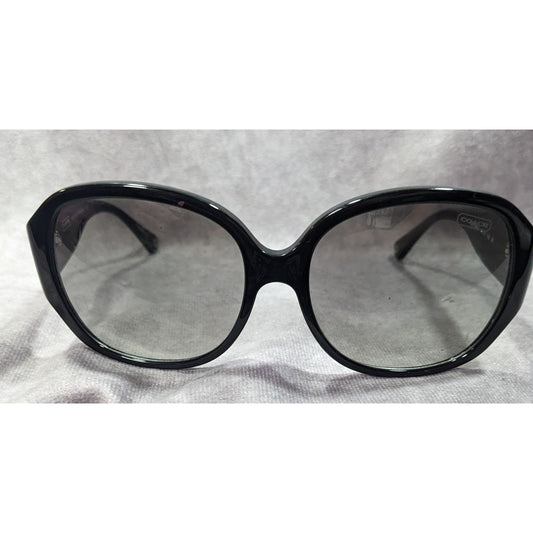 Glam Goth Coach HC8037B Angeline Black And Rhinestone Sunglasses