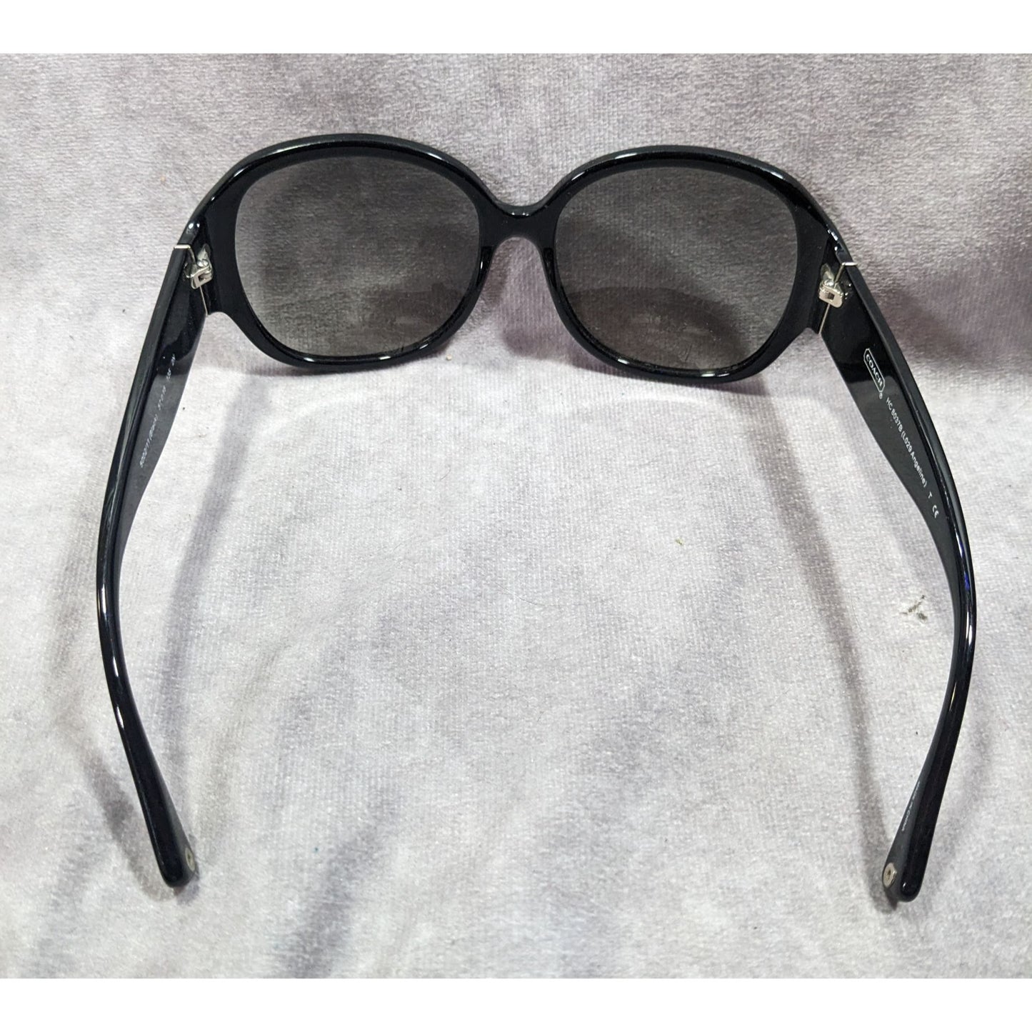 Glam Goth Coach HC8037B Angeline Black And Rhinestone Sunglasses