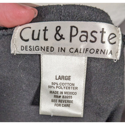 Cut & Paste Retro Distressed Rock * Roll Tee Size Large