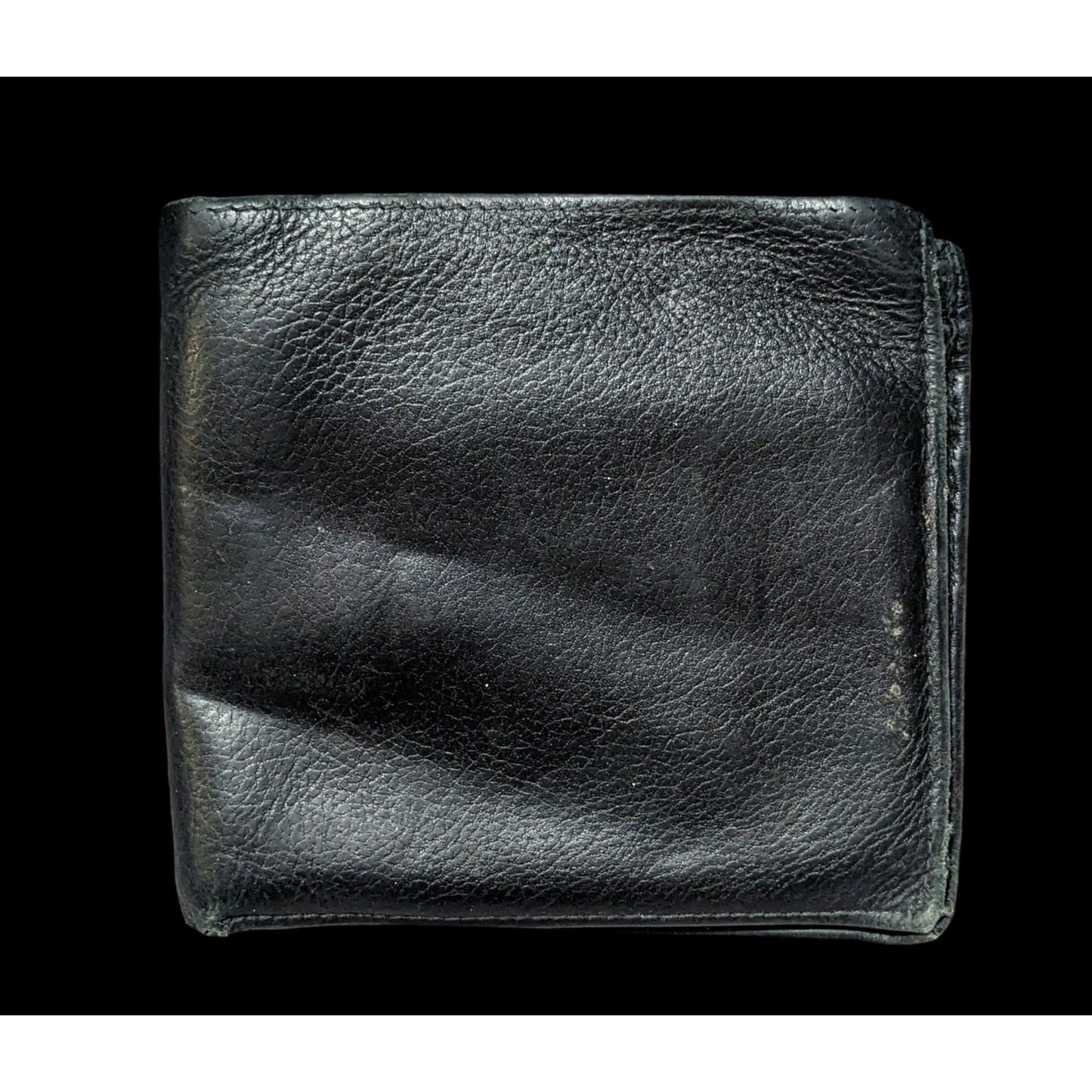 Vintage Classic Black Leather Wallet by Buxton