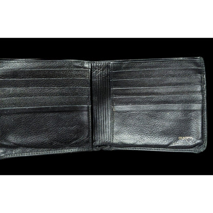 Vintage Classic Black Leather Wallet by Buxton