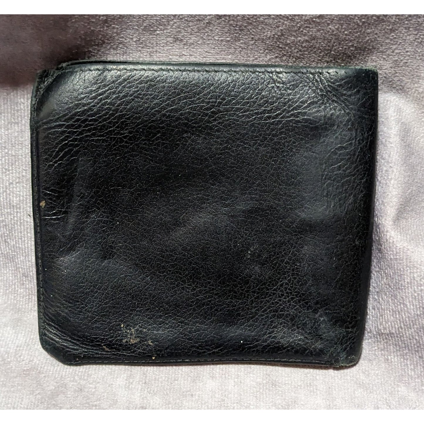 Vintage Classic Black Leather Wallet by Buxton