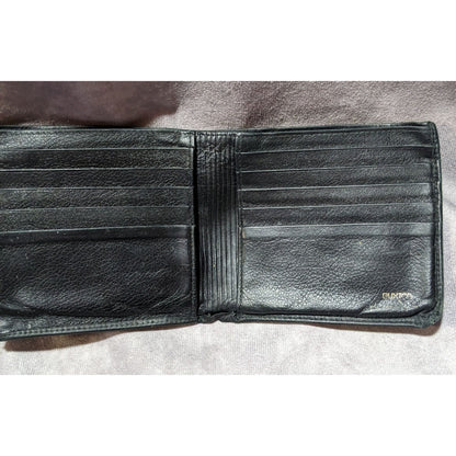 Vintage Classic Black Leather Wallet by Buxton