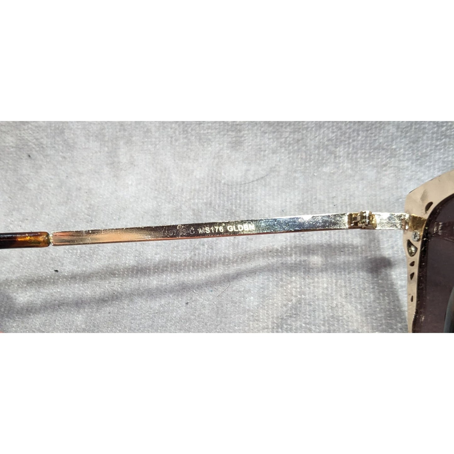 Martha Stewart Retro Cateye Brown And Gold Tone Sunglasses