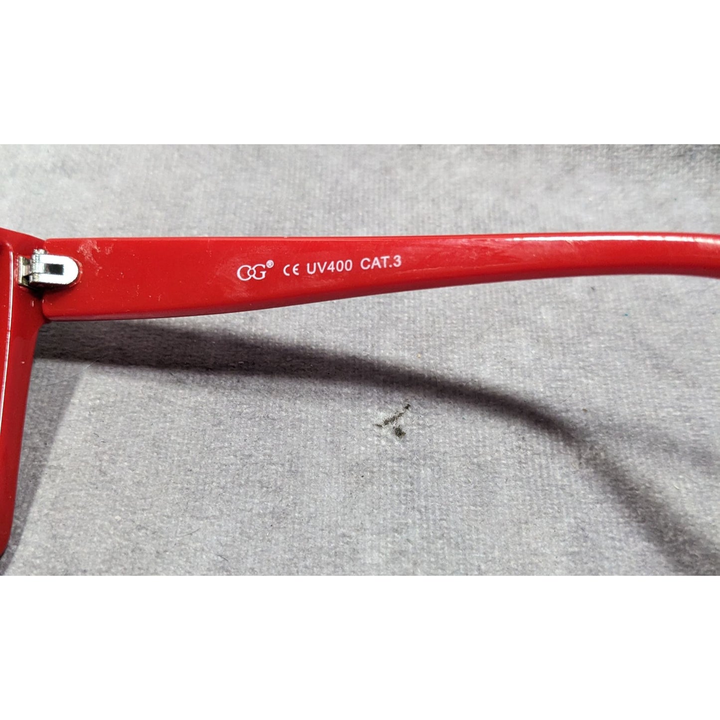 OG Party Rock Rhinestone Drop Red Square Sunglasses