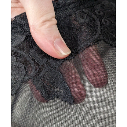 HAH Gothic Floral Lace Open Back Dress With Bow Accent Size Medium