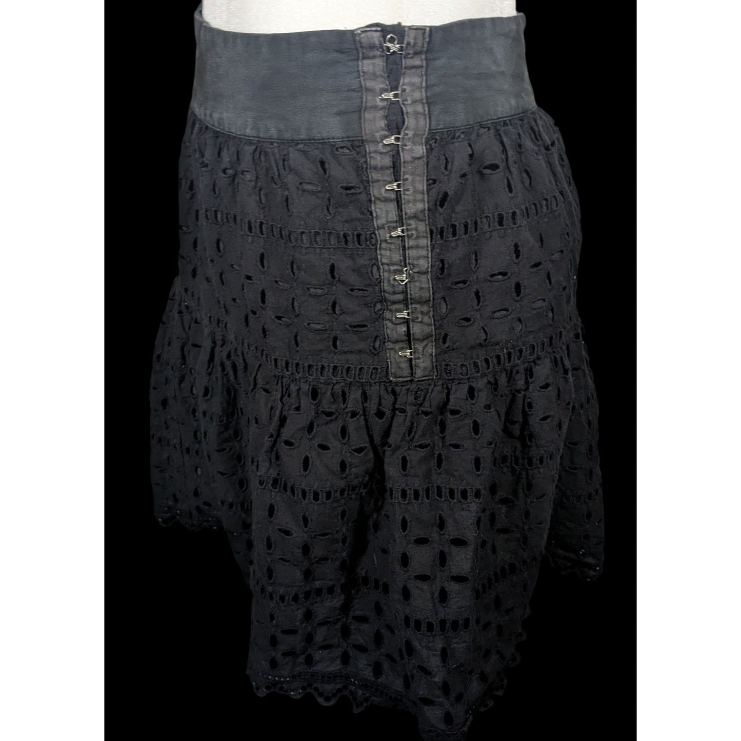 Reformation Gothic Wench Eyelet Skirt With Hook Closure